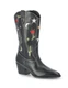 Womens No Boundaries Black Cowgirl Western Boots Novelty Cactus Moon Star 7 New