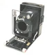 Antiques Voigtlander Bergheil 9x12cm Folding Camera Body & Kodak Ground Glass.