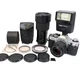 Canon AE-1 35mm Film Camera Bundle W/ 50mm f1.4 70-210mm f4 Lenses Flash Tested