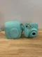 Fujifilm Instax Mini 7S Blue Instant Film Camera w/ Case & Battery Cover