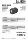 SONY A-Mount (DT 18-250mm F3.5-6.3) SAL18250 Camera Lens Service Repair Manual
