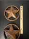 LOT of 2 Western Rope Star 7'' Cast Iron Wall Hangings rustic barn texas plaques