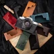 Real Leather Half Camera Case Bag For Olympus OM10 OM20 OM30-Crazy Horse Serie