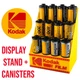 Kodak 35mm Film Display Stand  + Canisters, Ideal for Collectors and Enthusiasts