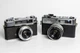 Yashica MG-1 & minister-D 35mm Rangefinder 2 Cameras & Case - Silver - YASHINON