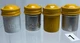4 VTG Lot Kodak 35mm Film Roll Embossed Container Metal Tin Can Canister yellow