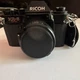 Ricoh KR-5 Super Black 35mm SLR Film Camera with Lens and Strap