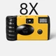 x8 Heyday Single-Use Disposable Camera Built-in Flash 27 Expos 35mm Film New