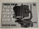 TOYO Field 45GII 57GII 810GX 4x5 Large Format Film Camera ORIGINAL Manual JAPAN