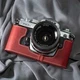 For Nikon FM3A Case Handmade Real Leather Half Camera Case Bag Cover Red
