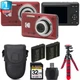 Kodak PIXPRO FZ55 Digital Camera (Red) + 1 Yr Warranty +Tripod + Case -32GB