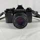 Vintage Asahi Pentax MV1 35mm Camera and Cosinon-T 200mm f/4 Telephoto Lens 80s 