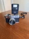 Yashica MG-1 35mm Film Camera w/ Yashica CS-14 Flash Silver/Black