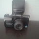 OLYMPUS &mu; mju Zoom 105 Black 35mm Film Camera & Case - For Parts - Turns On