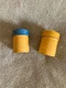 Kodak 35mm Film Roll Embossed Container Lot of 2 Metal Tin Can Canister Vintage