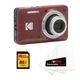 Kodak PIXPRO Friendly Zoom FZ55 Red Digital Camera Memory Card Bundle