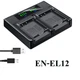 Twin Battery Charger For Nikon EN-EL12 Coolpix S620 S630 S640 S710 S800c S1000pj