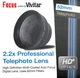 2.2X TELEPHOTO LENS 52mm To Camera PENTAX K100D K10D K11D K110D K200D, GX-1S 2.5