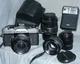 Equipment SLR Camera Fujica ST 705, M42, Fujinon 1.8/55Mm; Auto Exaktar 35/135Mm