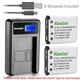 Kastar Battery LCD USB Charger for Olympus Li-42B & FE-330 FE-340 FE-350 FE-360
