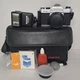 Asahi Pentax K1000 35mm SLR Camera Ricoh 50mm Lens Case Flash Film Camera