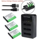 Battery /LCD Triple Charger for Fuji NP45 NP45A & Instax Mini 70 instax Mini 90