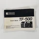 Owner's Manual for Ricoh Camera TF-500 1987 HTF Rare 33 pages Original Factory