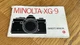 Minolta Camera XG-9 owners manual 1979 Japan
